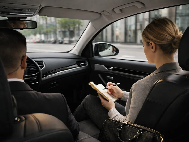 Private chauffeur in luxury car ensuring discreet and secure travel in Paris
